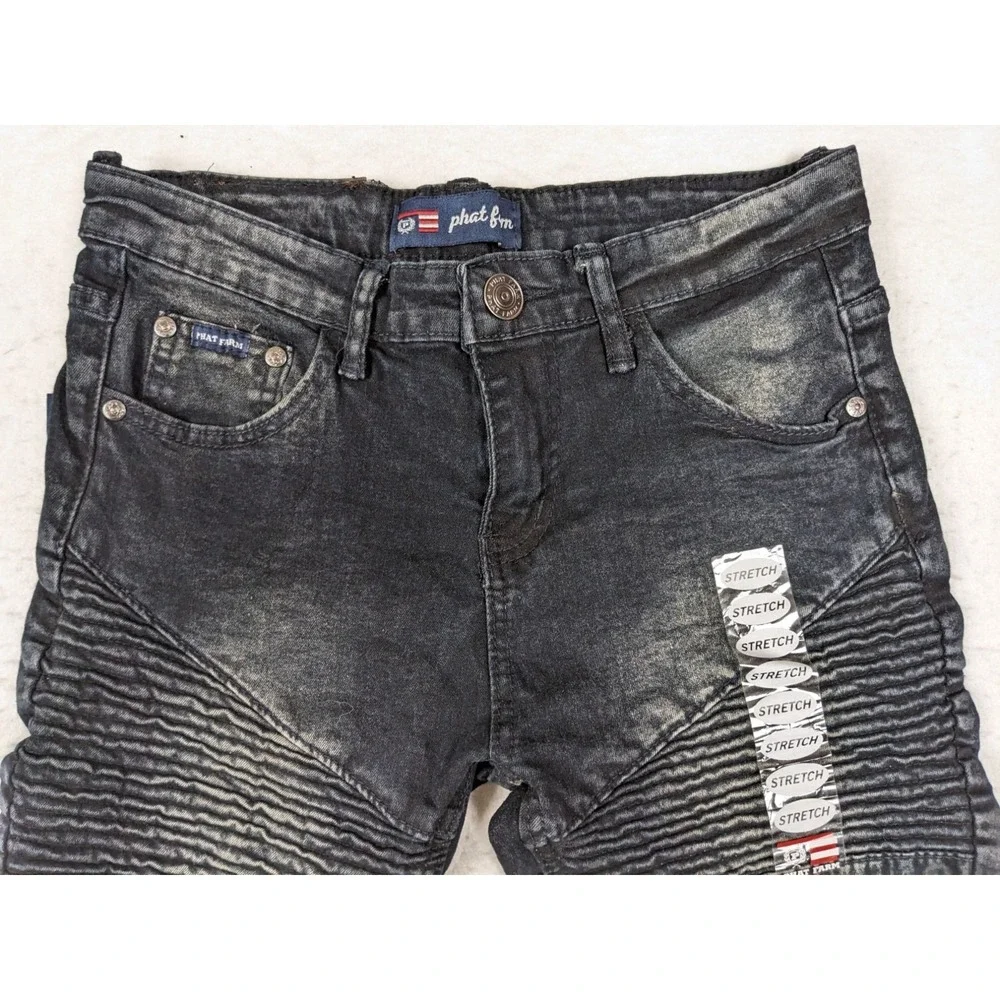 Phat Farm Youth Shorts Size 14 Black Stretch Denim Size 14 Kids Boys